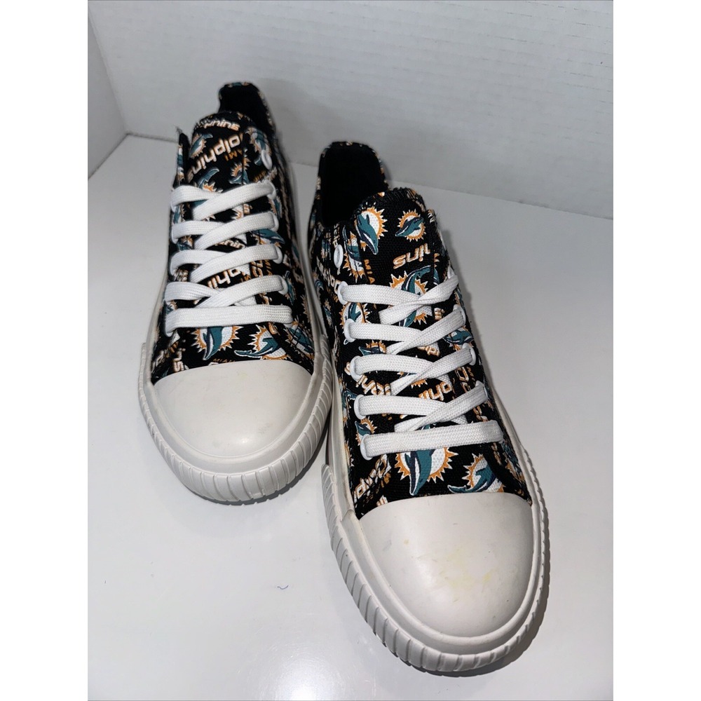 Miami Dolphins Woman's Size 8 Sneakers Excellent Condition FOCO Brand